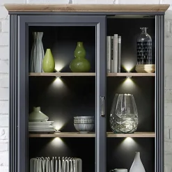 Wohnen Beleuchtete TV Wohnwand Landhaus - Thumbs (vierteilig)