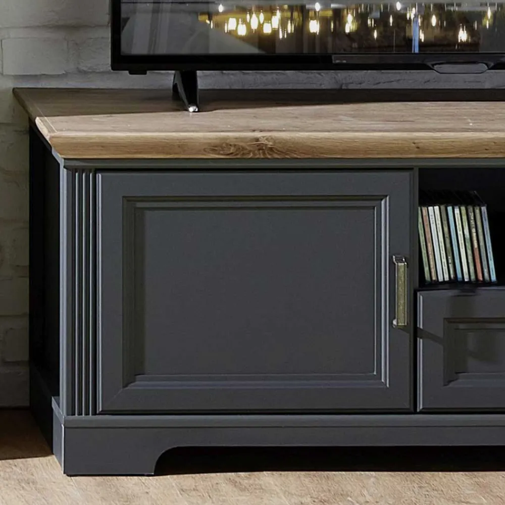 Wohnen Beleuchtete TV Wohnwand Landhaus - Thumbs (vierteilig)