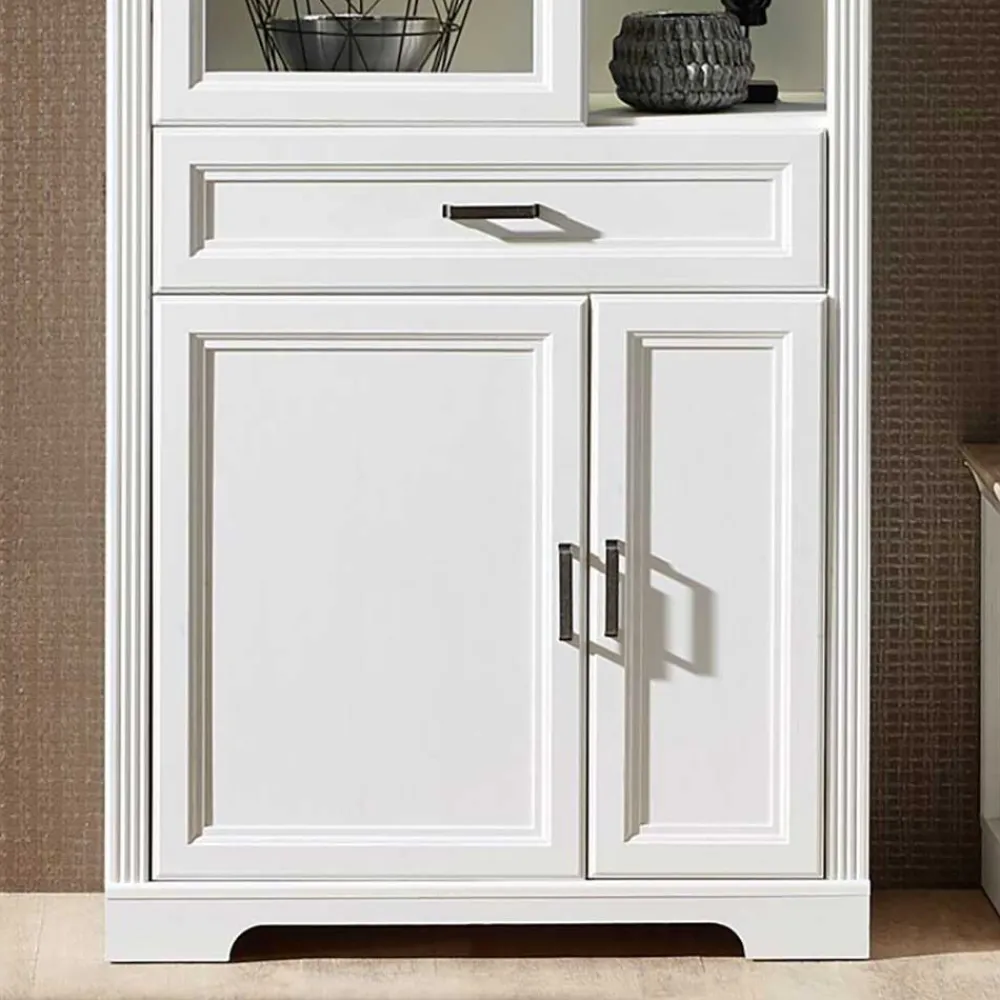 Wohnen Vitrinen|Wohnzimmer-Vitrinen*Beleuchteter Vitrinenschrank im Country Style - Sinolita