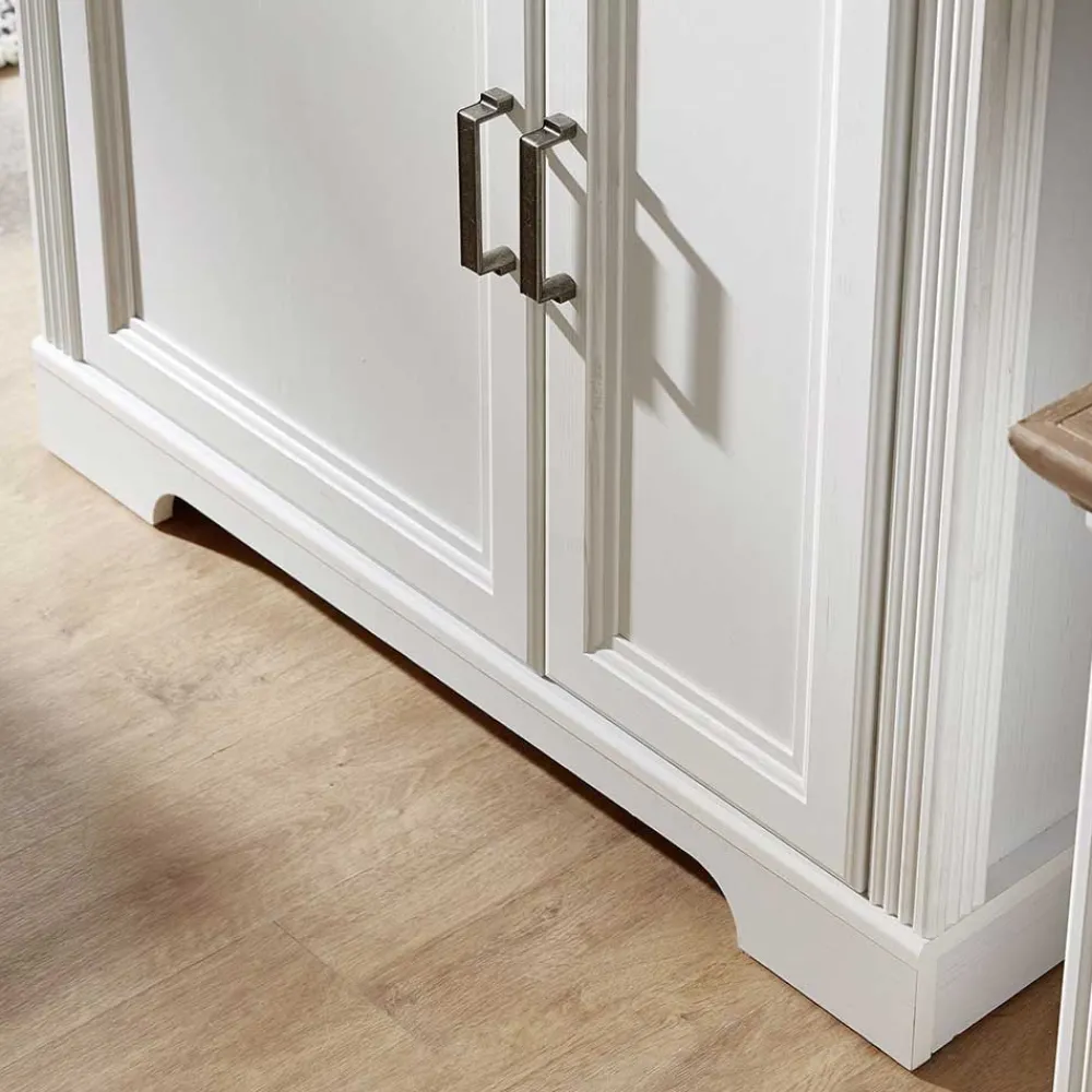 Wohnen Vitrinen|Wohnzimmer-Vitrinen*Beleuchteter Vitrinenschrank im Country Style - Sinolita