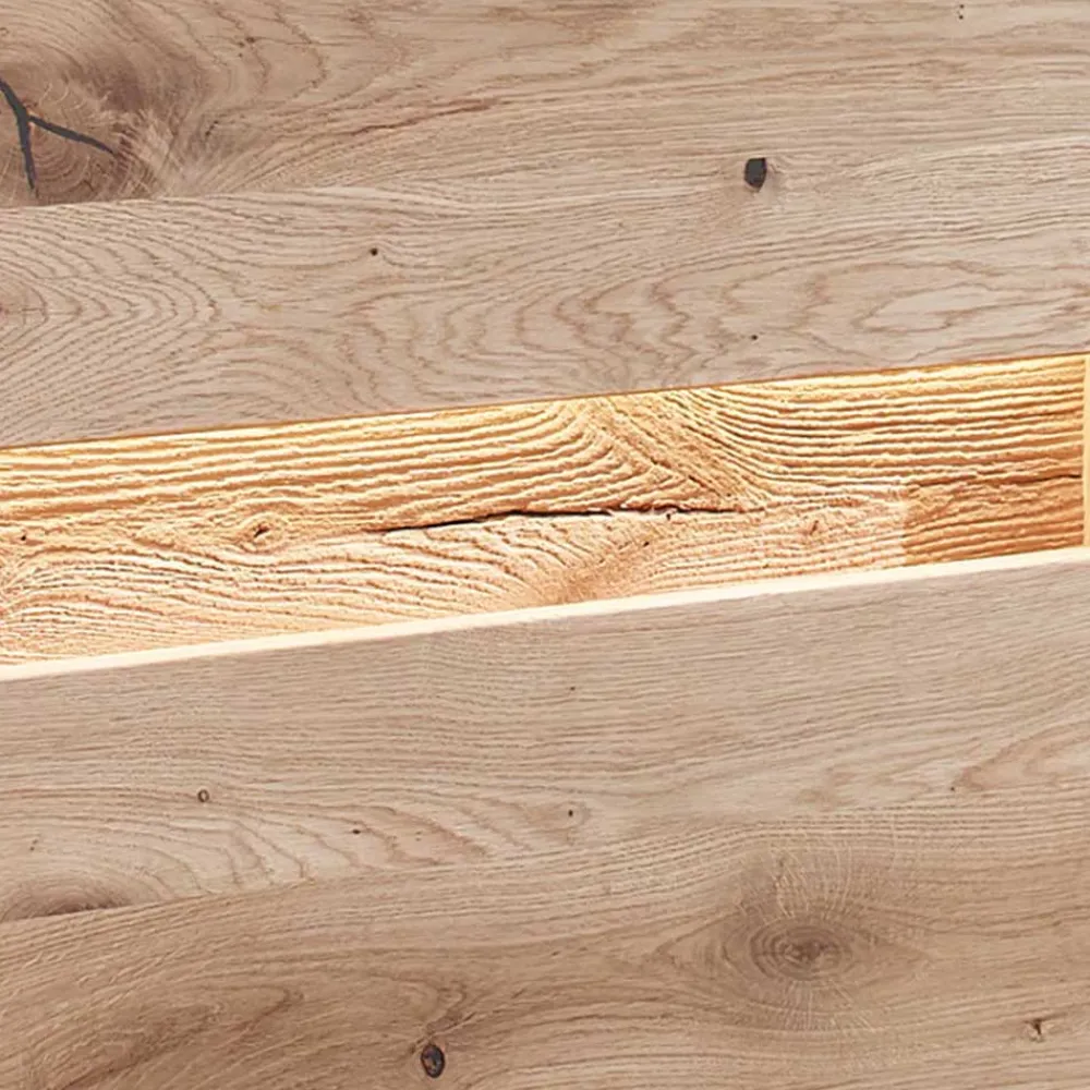 Wohnen Beleuchtetes TV Element aus massiver Wildeiche - Acmida