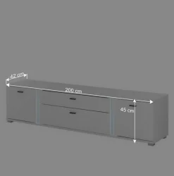 Wohnen Tv & Hifi-Möbel|Tv & Hifi-Möbel*Beleuchtetes TV-Lowboard in Weiß - Tirol