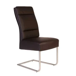 Wohnen Bequemer Polsterstuhl in Braun - Rick (2er Set)