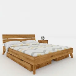 Wohnen Jugendbetten*Übergroßes Holzbett mit Bettkästen - Eavy II