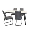 Wohnen Beton Optik Tisch & Schwingstühle - Grenados (fünfteilig)