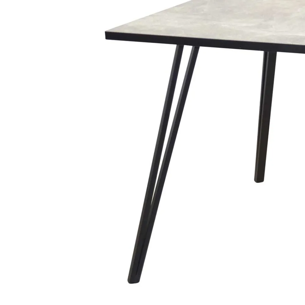 Wohnen Beton Optik Tisch & Schwingstühle - Grenados (fünfteilig)