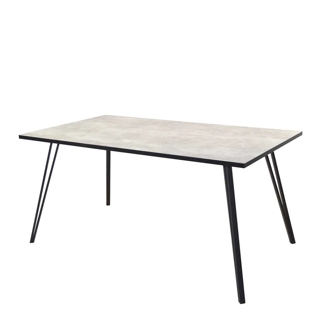 Wohnen Beton Optik Tisch & Schwingstühle - Grenados (fünfteilig)