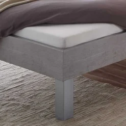 Wohnen Jugendbetten*Betonoptik Bett & Nachtkommoden - Greyna (dreiteilig)