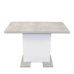 Wohnen Jugend-Sitzgruppen|Sitzgruppe*Betonoptik Säulentisch & Freischwinger - Gates (fünfteilig)