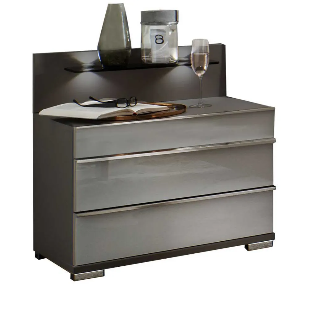 Wohnen Bett & Nachtkommoden Set - Ocavado (dreiteilig)