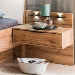 Wohnen Bett Anlage aus Kernbuche - Krofun (dreiteilig)