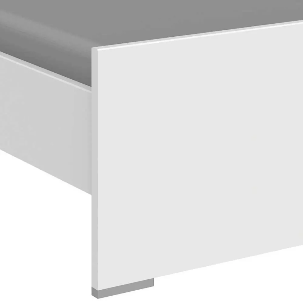 Wohnen Bett in Weiß & Lichtgrau Beton Optik - Orsidio