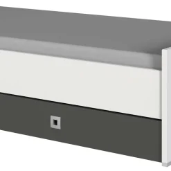 Wohnen Jugendbetten*Bett in Weiß mit Dunkelgrau - Tamba