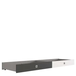 Wohnen Jugendbetten*Bett in Weiß mit Dunkelgrau - Tamba