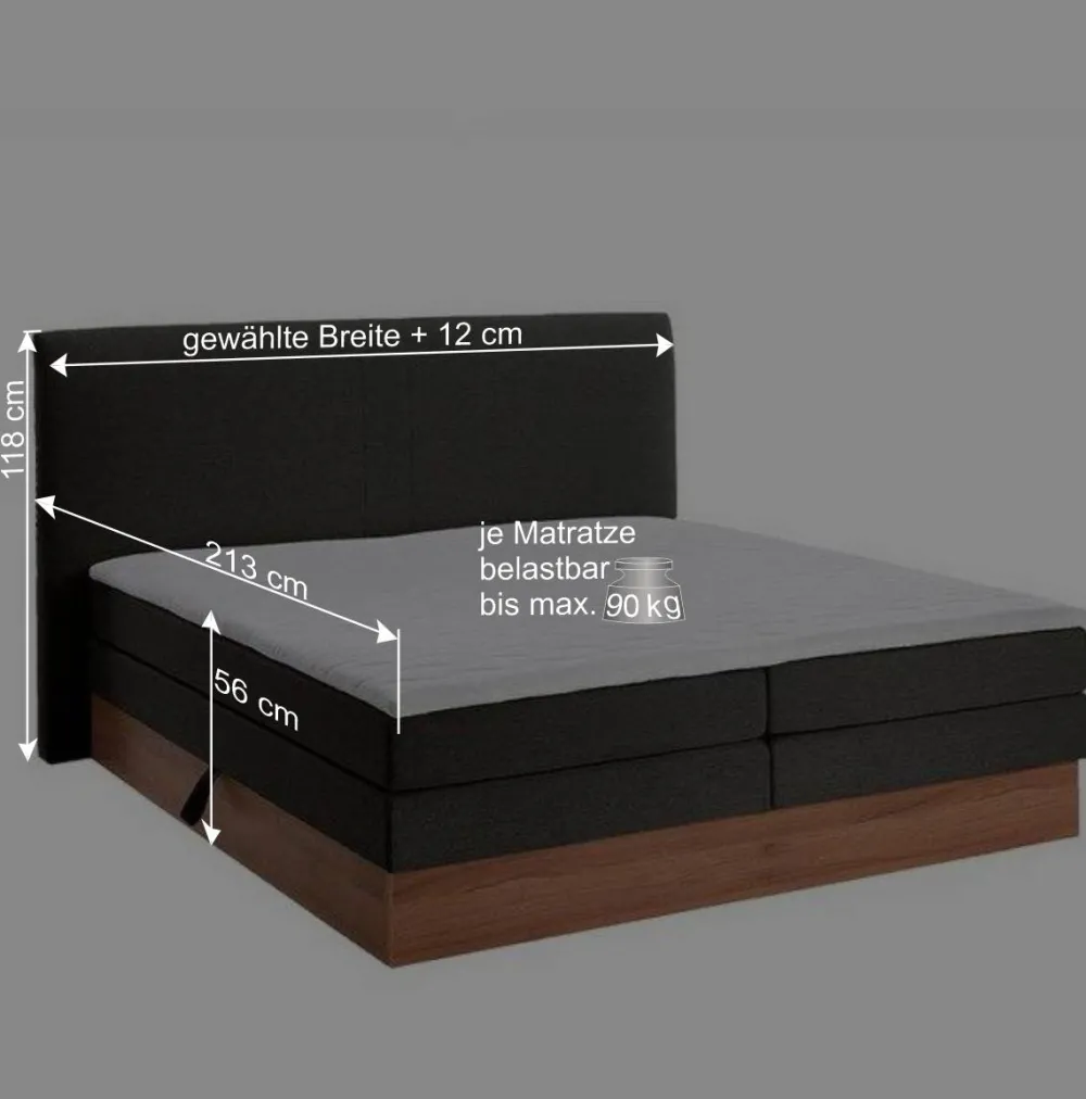 Wohnen Bett mit Vollausstattung & Stauraum - Evinele