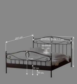 Wohnen Orientalische Möbel*Bett Oscar aus Eisen