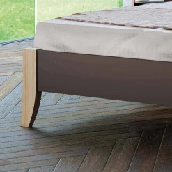 Wohnen Bett Ternin in Braun Stahl