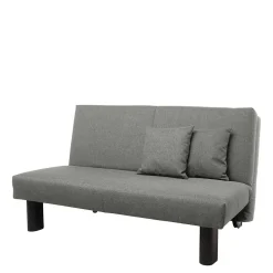 Wohnen Sofas|Sofa*Bettcouch ohne Armlehnen in Hellgrau Stoff - Mariolina
