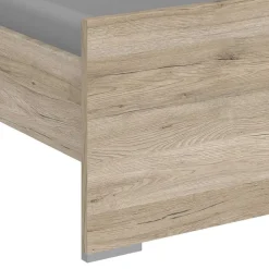 Wohnen Bettgestell in Eiche San Remo Dekor & Weiß - Abrud