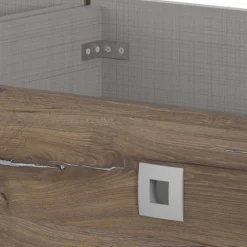 Wohnen Jugendbetten*Bettgestell in Holz verwittert Eiche Dekor - Liesca