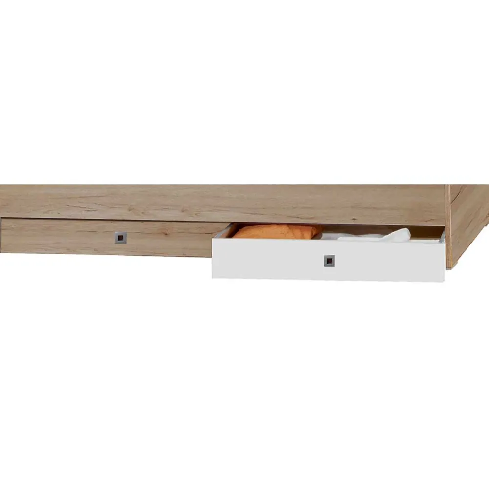 Wohnen Bettgestell in Holzoptik Eiche San Remo - Folio