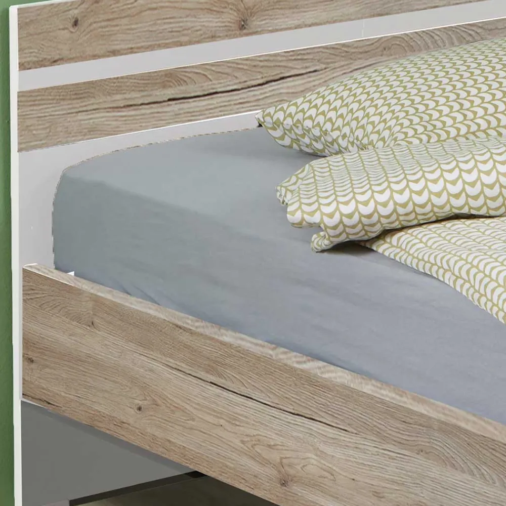 Wohnen Bettgestell in Holzoptik Eiche San Remo - Folio