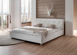 Wohnen Bettgestell Maika aus Kunstleder