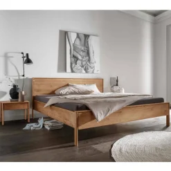 Wohnen Bettgestell und Nachtkommoden aus Holz - Waving (dreiteilig)