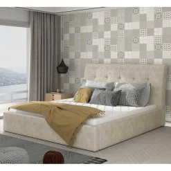 Wohnen Jugendbetten*Bettkasten Polsterbett in Cremeweiß - Floriva