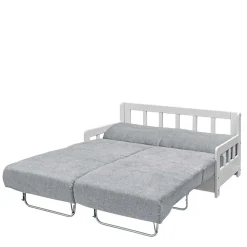 Wohnen Bettsofa mit Holzgestell in Weiß - Alberus