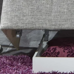 Wohnen Bettsofa zum Ausklappen in hellem Silbergrau - Tropez