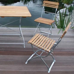 Wohnen Balkonmöbel|Metall-Gartenmöbel*Biergarten Klappstuhl aus Robinie - Accapulco (2er Set)