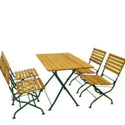 Wohnen Biergarten Tischgruppe aus Robinie - Gracy (fünfteilig)