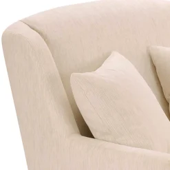 Wohnen Big Sessel in Creme Webstoff - Bergion