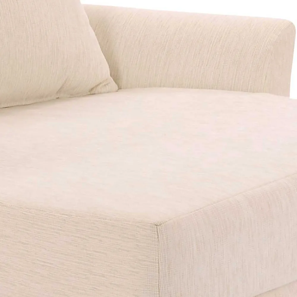 Wohnen Big Sessel in Creme Webstoff - Bergion