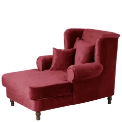 Wohnen Big Sessel in Rot Samtvelours - Simple