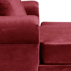 Wohnen Big Sessel in Rot Samtvelours - Simple