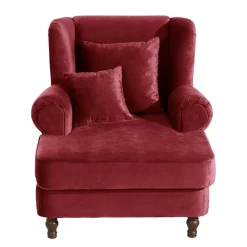Wohnen Big Sessel in Rot Samtvelours - Simple
