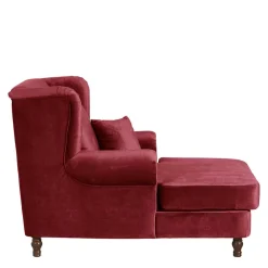 Wohnen Big Sessel in Rot Samtvelours - Simple