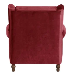 Wohnen Big Sessel in Rot Samtvelours - Simple