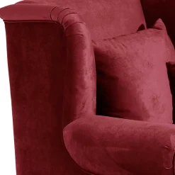 Wohnen Big Sessel in Rot Samtvelours - Simple