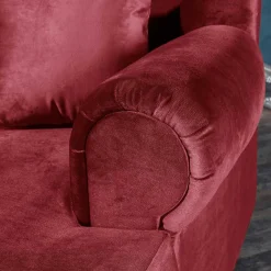 Wohnen Big Sessel in Rot Samtvelours - Simple