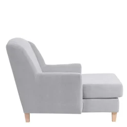 Wohnen Sessel & Hocker|Sessel*Big Wohnzimmersessel in Silbergrau Velours - Ortomola