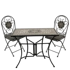 Wohnen Sitzgruppe|Balkonmöbel*Bistrotisch Gruppe mit Mosaik - Tasmania (dreiteilig)