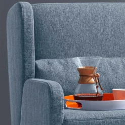 Wohnen Schwarze Möbel|Betten*Blaue Bettcouch mit Rücken Klappmechanik - Arenz