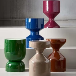 Wohnen Designermöbel*Blauer Beistelltisch im Hantel Design - Glorious