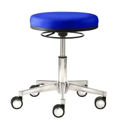 Wohnen Blauer Bürohocker mit runder Sitzfläche 48cm - Suprima
