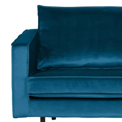 Wohnen Retro Möbel|Sessel*Blauer Samt-Sessel Cumagon im Retrostil