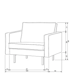Wohnen Retro Möbel|Sessel*Blauer Samt-Sessel Cumagon im Retrostil