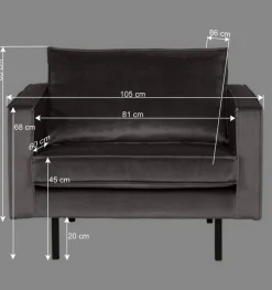 Wohnen Retro Möbel|Sessel*Blauer Samt-Sessel Cumagon im Retrostil